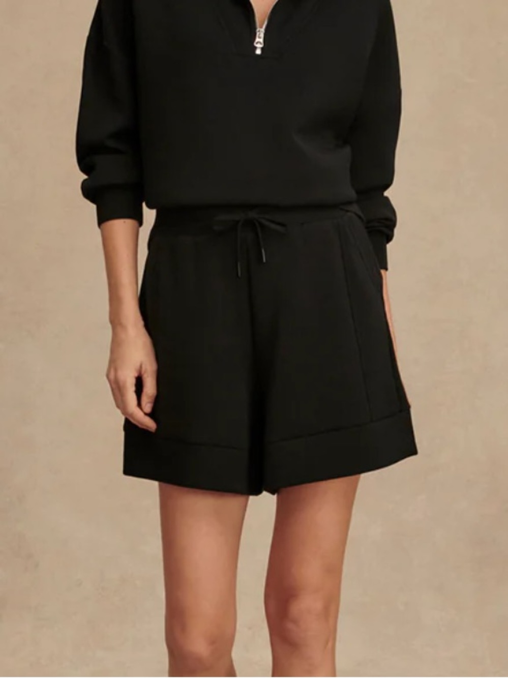 Varley Alder High-Rise Black Shorts